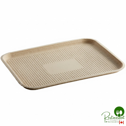 12" x 16" Molded Fiber / Pulp Rectangle Tray By Prime- 200/Case