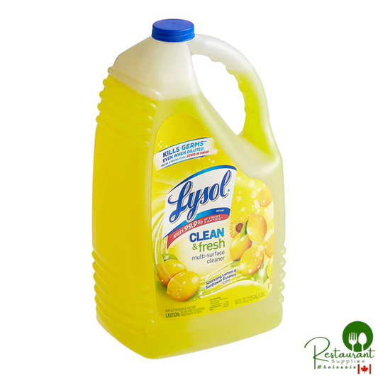 Lysol RAC77617 144 oz. Sparkling Lemon Sunflower Essence Scent Multi-Surface Cleaner - 4/Case