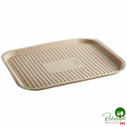 14" x 18" Molded Fiber / Pulp Rectangle Tray By Prime- 100/Case