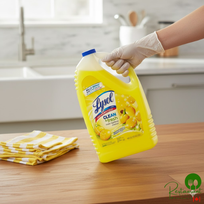 Lysol RAC77617 144 oz. Sparkling Lemon Sunflower Essence Scent Multi-Surface Cleaner - 4/Case