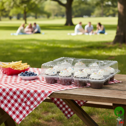 Polar Pak 2409 1 Compartment Clear Muffin Takeout Container - 400/Case