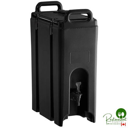 Cambro 500LCD110 Camtainer® 4.75 Gallon Black Insulated Beverage Dispenser
