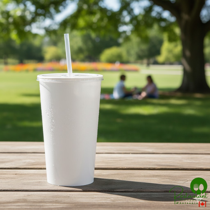 44 oz. White Poly Paper Cold Cup By Prime- 500/Case