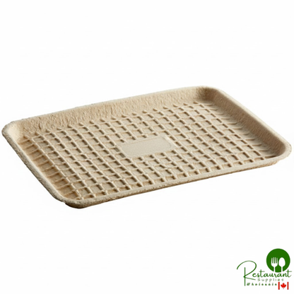9" x 12" Molded Fiber / Pulp Rectangle Tray By Prime- 250/Case