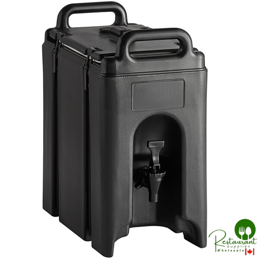 Cambro 250LCD110 Camtainer® 2.5 Gallon Black Insulated Beverage Dispenser