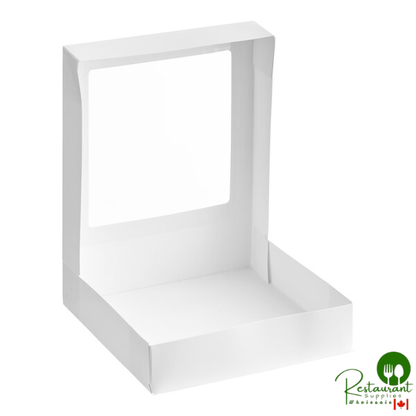 9" x 9" x 2" White Auto-Popup Window Pie / Bakery Box By Prime - 200/Case