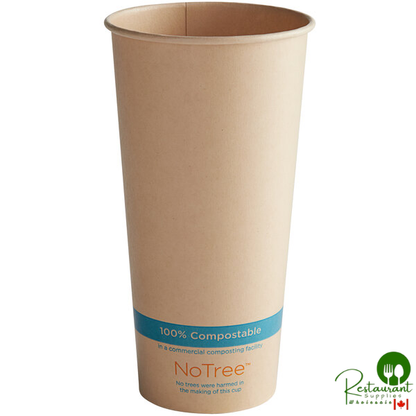 World Centric NoTree 22 oz. Natural Compostable Paper Cold Cup - 1,000/Case