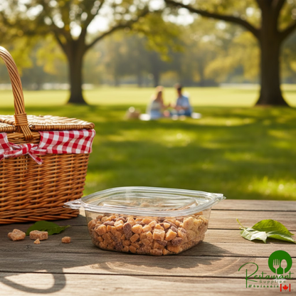 Placon Square Recycled PET Deli Lid - 400/Case