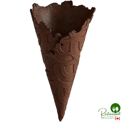 The Konery Dark Chocolate Waffle Cones - 144/Case