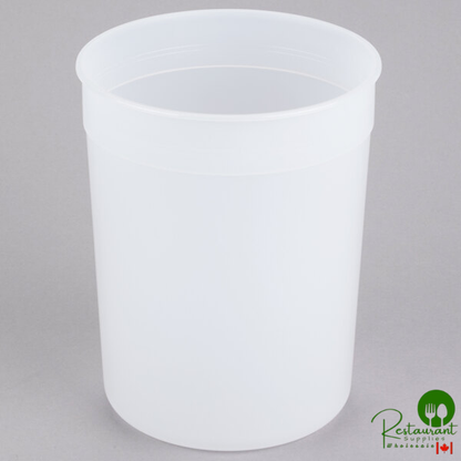 Placon 128 oz. Translucent Round Deli Container - 100/Case