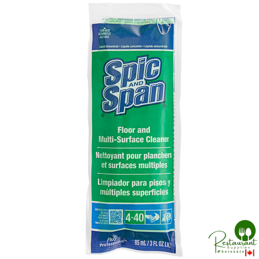 Spic and Span 02011 Floor and Multi-Surface Cleaner Concentrate Liquid Packet 3 oz. - 45/Case