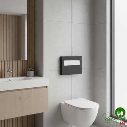 Matte Black Stainless Steel Surface-Mounted Toilet Seat Cover Dispenser By Prime