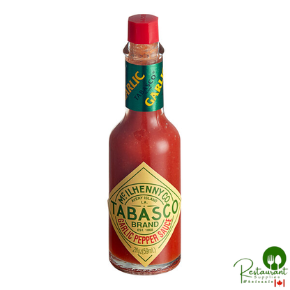TABASCO® 2 fl. oz. Cayenne Garlic Pepper Hot Sauce - 12/Case