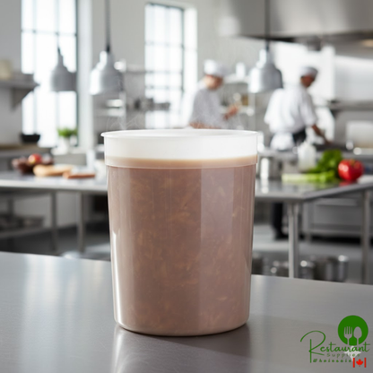 Placon 128 oz. Translucent Round Deli Container - 100/Case