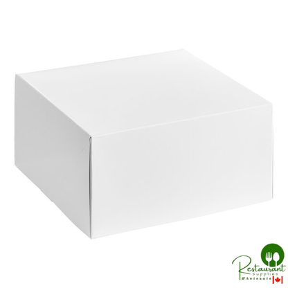 8" x 8" x 4" White Auto-Popup Cake / Bakery Box By Prime  - 200/Case