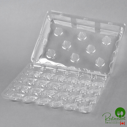 Polar Pak 2443 24 Compartment Clear Cupcake / Muffin Takeout Container - 50/Case