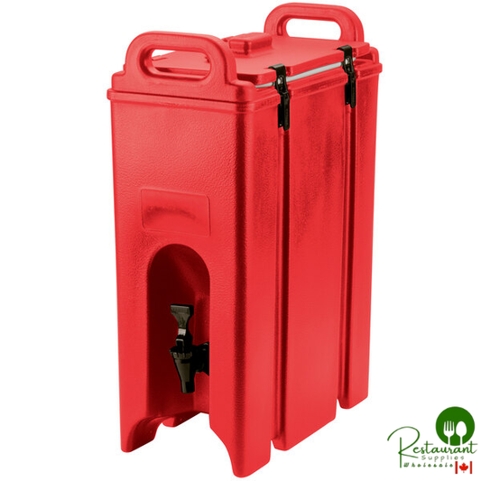 Cambro 500LCD158 Camtainer® 4.75 Gallon Hot Red Insulated Beverage Dispenser