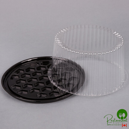 D&W Fine Pack G23-1 8" 2-3 Layer Cake Display Container with Clear Dome Lid - 160/Case