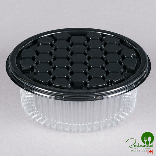 D&W Fine Pack G22-1 8" 1-2 Layer Cake Display Container with Clear Dome Lid - 160/Case