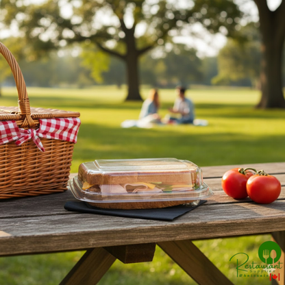 Placon 13 oz. Tamper Evident Tamper Resistant Recycled PET Clear Take Out Container - 200/Case