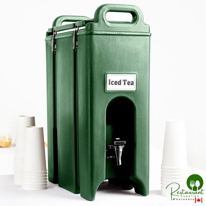 Cambro 500LCD519 Camtainer® 4.75 Gallon Kentucky Green Insulated Beverage Dispenser