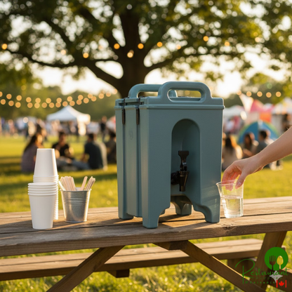 Cambro 100LCD401 Camtainer® 1.5 Gallon Slate Blue Insulated Beverage Dispenser