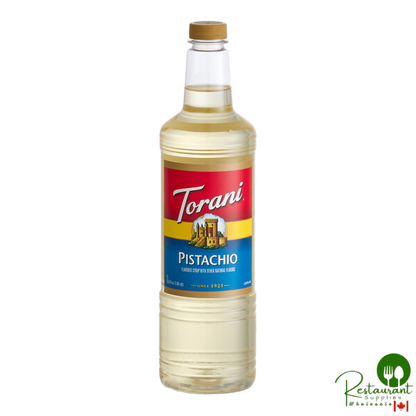 Torani Pistachio Flavoring Syrup Plastic Bottle 1 Liter - 6/Case