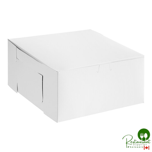 10" x 10" x 5" White Cake / Bakery Box By Prime - 100/Case
