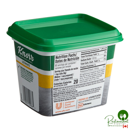 Knorr 1 lb. Ultimate Low Sodium Beef Bouillon Base - 6/Case