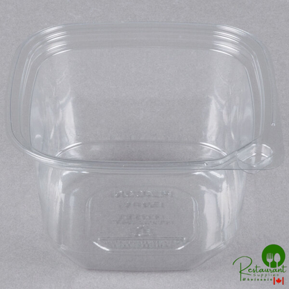 Placon 16 oz. Square Recycled PET Deli Container - 400/Case
