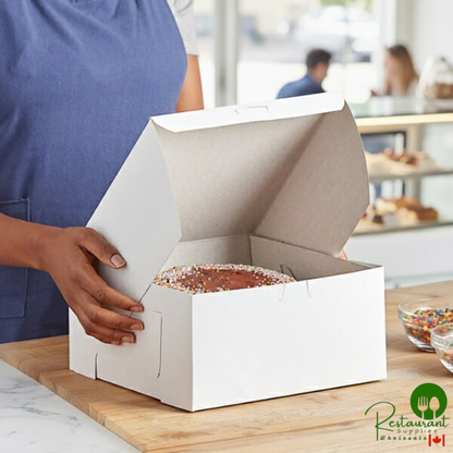 10" x 10" x 5" White Cake / Bakery Box By Prime - 100/Case