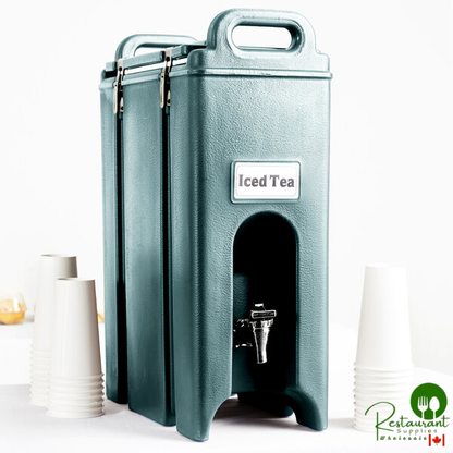 Cambro 500LCD401 Camtainer® 4.75 Gallon Slate Blue Insulated Beverage Dispenser