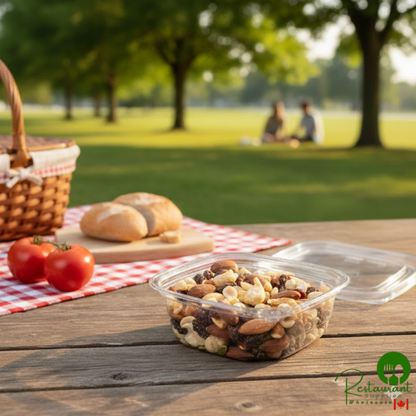 Placon 16 oz. Square Recycled PET Deli Container - 400/Case