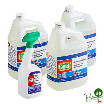 Comet 02291 Cleaner with Bleach Ready-to-Use with Spray Bottle 1 Gallon - 3/Case