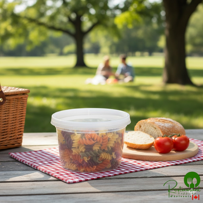 Placon Tamper Resistant Tamper Evident Translucent Lid for Round Deli Containers - 500/Case