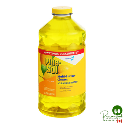 CloroxPro Pine-Sol CLO60607CT 80 oz. Lemon Fresh Scent Multi-Surface Cleaner - 3/Case