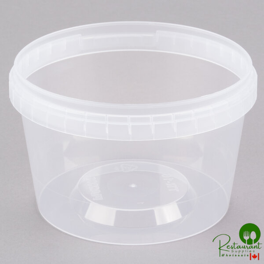 Placon 16 oz. Clear Tamper Resistant Tamper Evident Safe Lock Deli Container - 500/Case