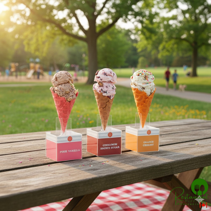 The Konery Cinnamon Brown Sugar Waffle Cones - 144/Case