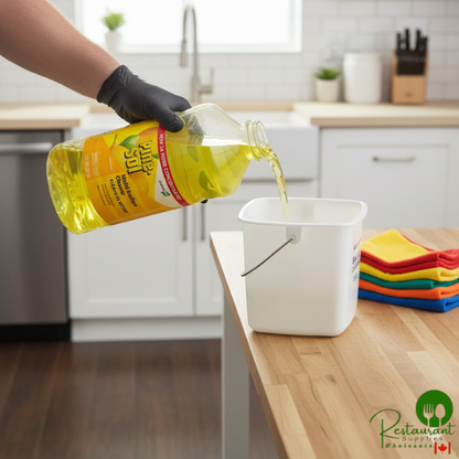 CloroxPro Pine-Sol CLO60607CT 80 oz. Lemon Fresh Scent Multi-Surface Cleaner - 3/Case