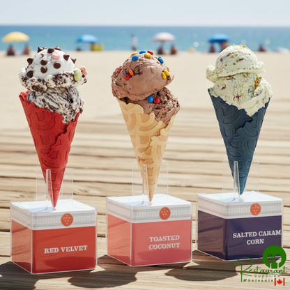 The Konery Toasted Coconut Waffle Cones - 144/Case