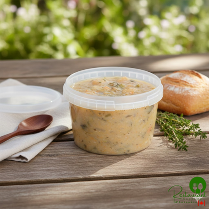 Placon 16 oz. Clear Tamper Resistant Tamper Evident Safe Lock Deli Container - 500/Case