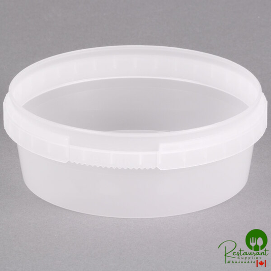 Placon 8 oz. Clear Tamper Resistant Tamper Evident Safe Lock Deli Container - 500/Case