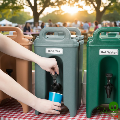 Cambro 250LCD401 Camtainer® 2.5 Gallon Slate Blue Insulated Beverage Dispenser