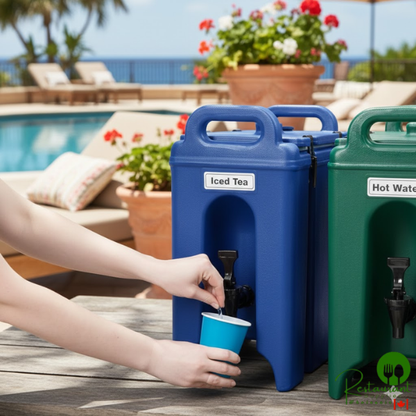 Cambro 250LCD186 Camtainer® 2.5 Gallon Navy Blue Insulated Beverage Dispenser