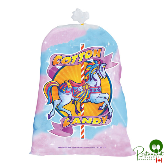 12" x 18" Cotton Candy Bag with Carousel Design - 1,000/Case