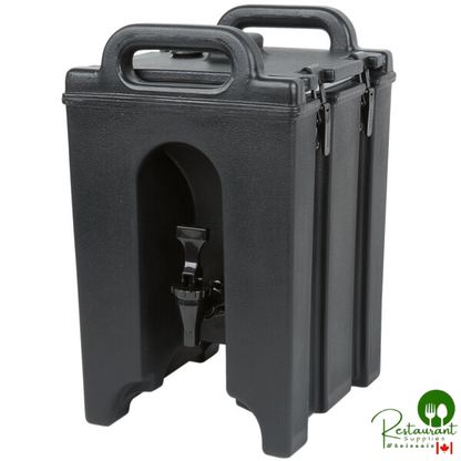 Cambro 100LCD110 Camtainer® 1.5 Gallon Black Insulated Beverage Dispenser