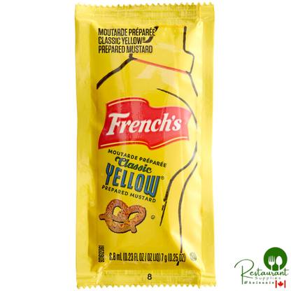French's Classic Yellow Mustard 7 Gram Portion Packet - 1,500/Case