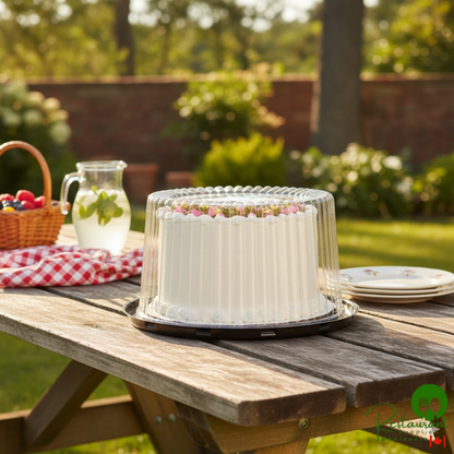 D&W Fine Pack G21-1 7" 2-3 Layer Cake Display Container with Clear Dome Lid - 180/Case