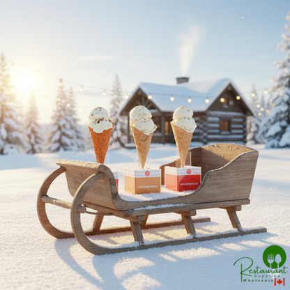 The Konery Gingerbread Waffle Cones - 144/Case