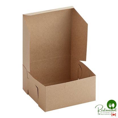 6" x 6" x 3" Kraft Customizable Pie / Bakery Box By Prime- 250/Bundle